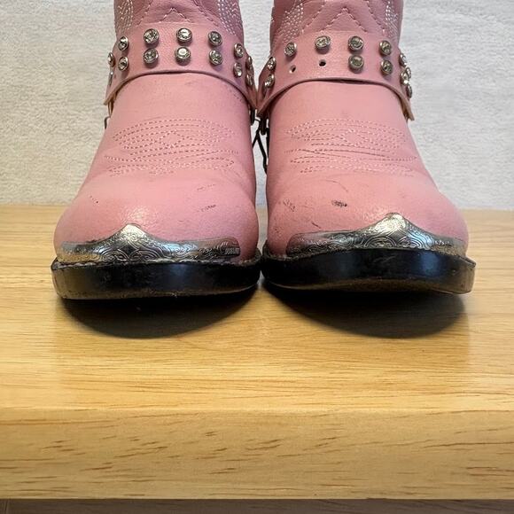 Lil' Durango Little Kid Pink Rhinestone Western Cowgirl Boots Girls Size 1 - Picture 4 of 11